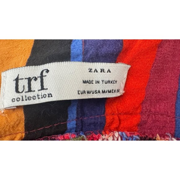 ZARA TRF Multicolor Striped Sleeveless Camisole With Black Lace Detail - Picture 3 of 15